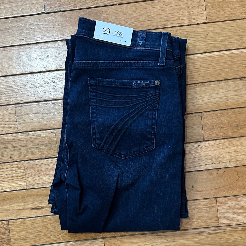 7 for All Mankind Dojo Dark Blue Jeans
